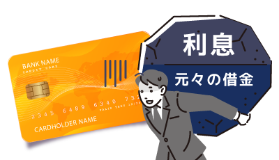 カードローンの利息負担に悩む人のイメージ